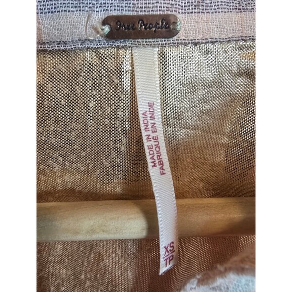 Free People cropped button up top‎ women's size XS - Picture 2 of 10